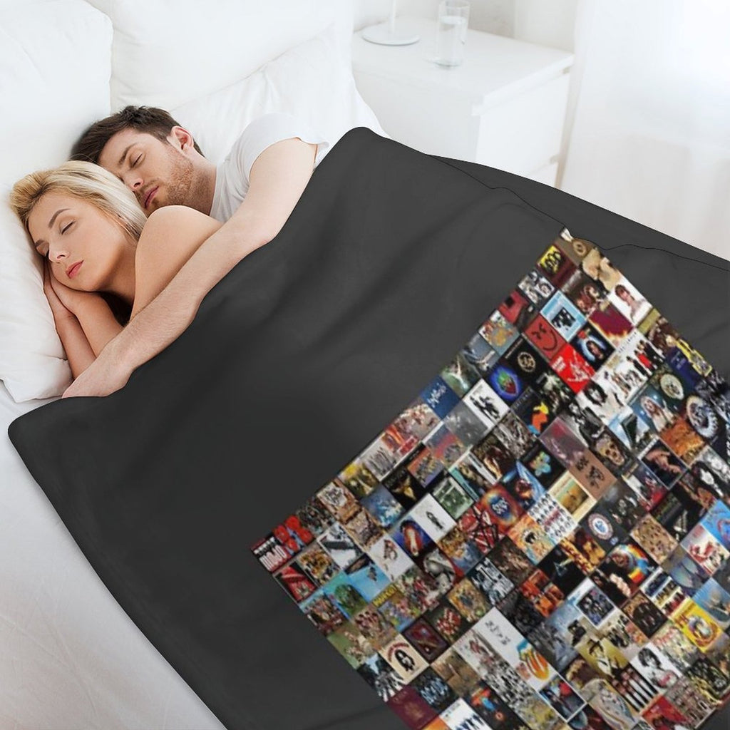 Classic Rock Covers - Collage Essential Shrink-resistant Throw Blanket