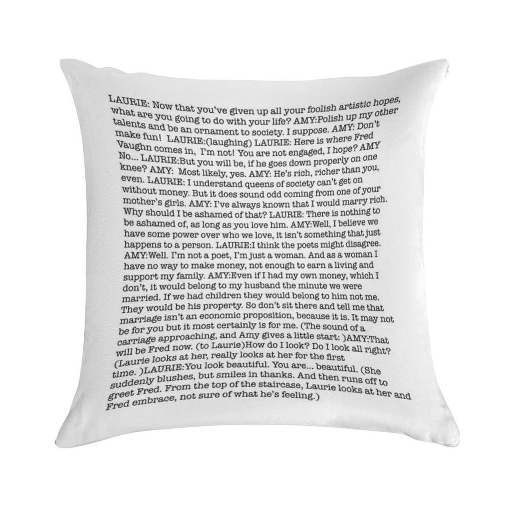 Amy March's Economic Proposition Speech Soft Washable Throw Pillow