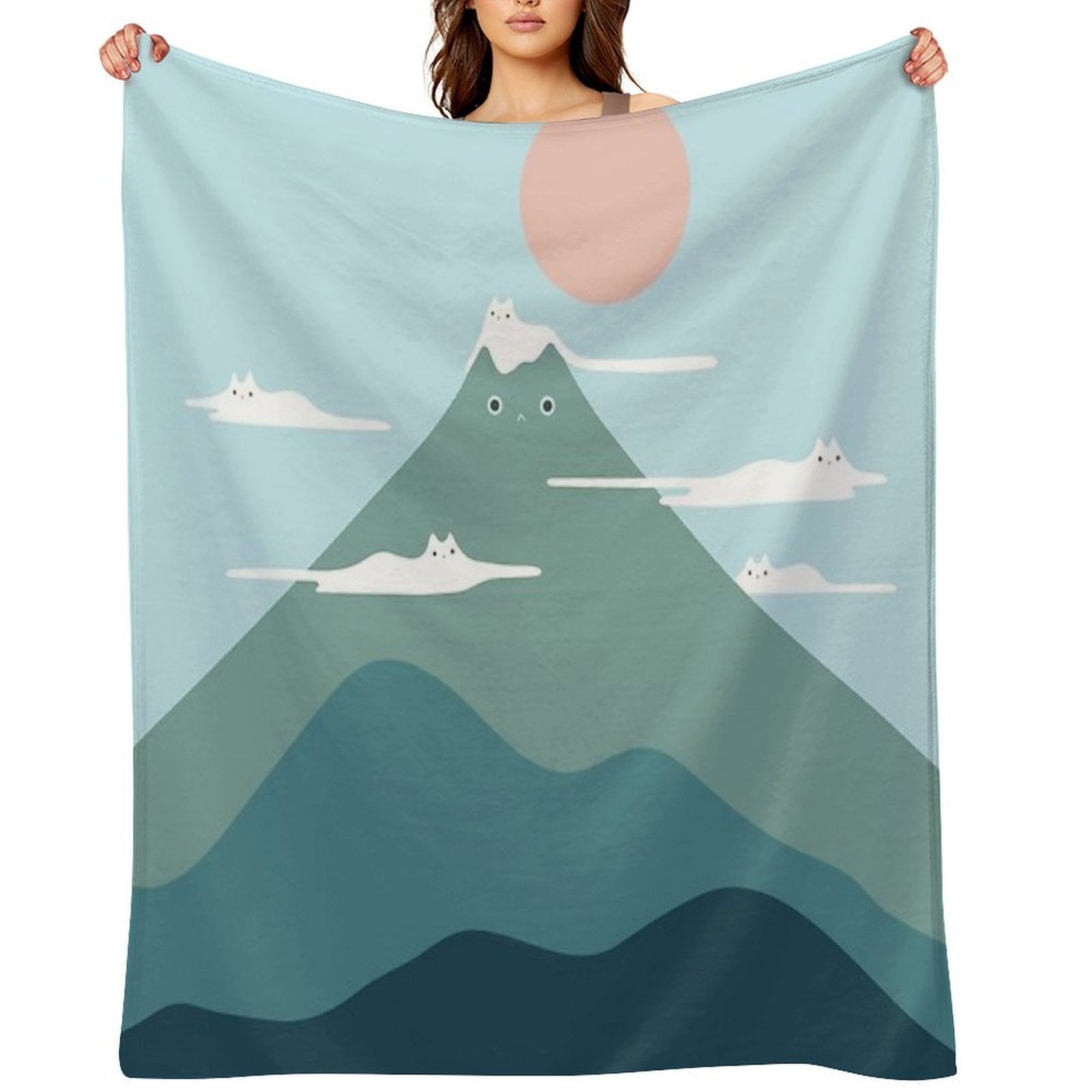 Cat Landscape 72B Gift-ready Throw Blanket