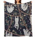 Cute Sloths Premium Throw Blanket