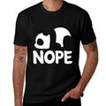 Adorable Animal Tired Sleeping Nope Cute Panda Bear Graphic  Oversized Silhouette T-Shirt