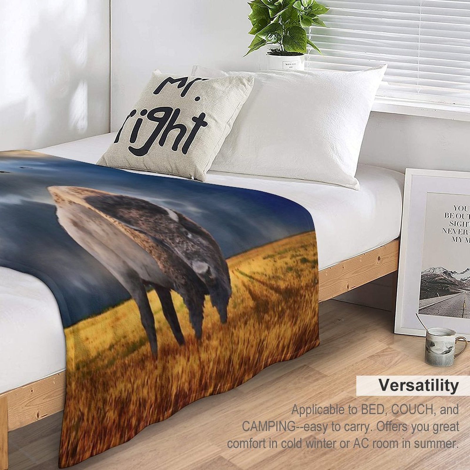 Buffalo On The Plains Travel-friendly Throw Blanket