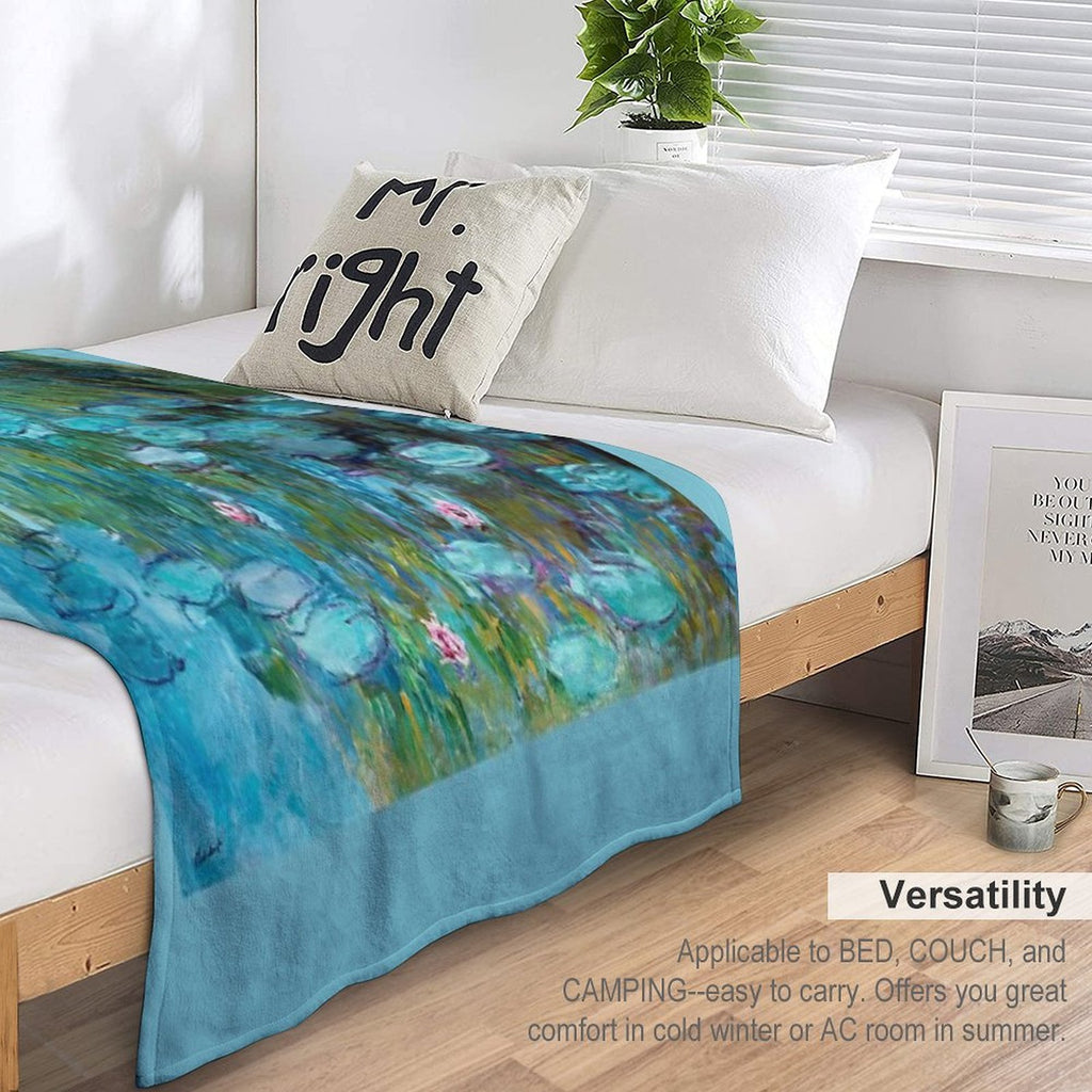 Claude Monet - Water Lilies - Nympheas Premium Throw Blanket