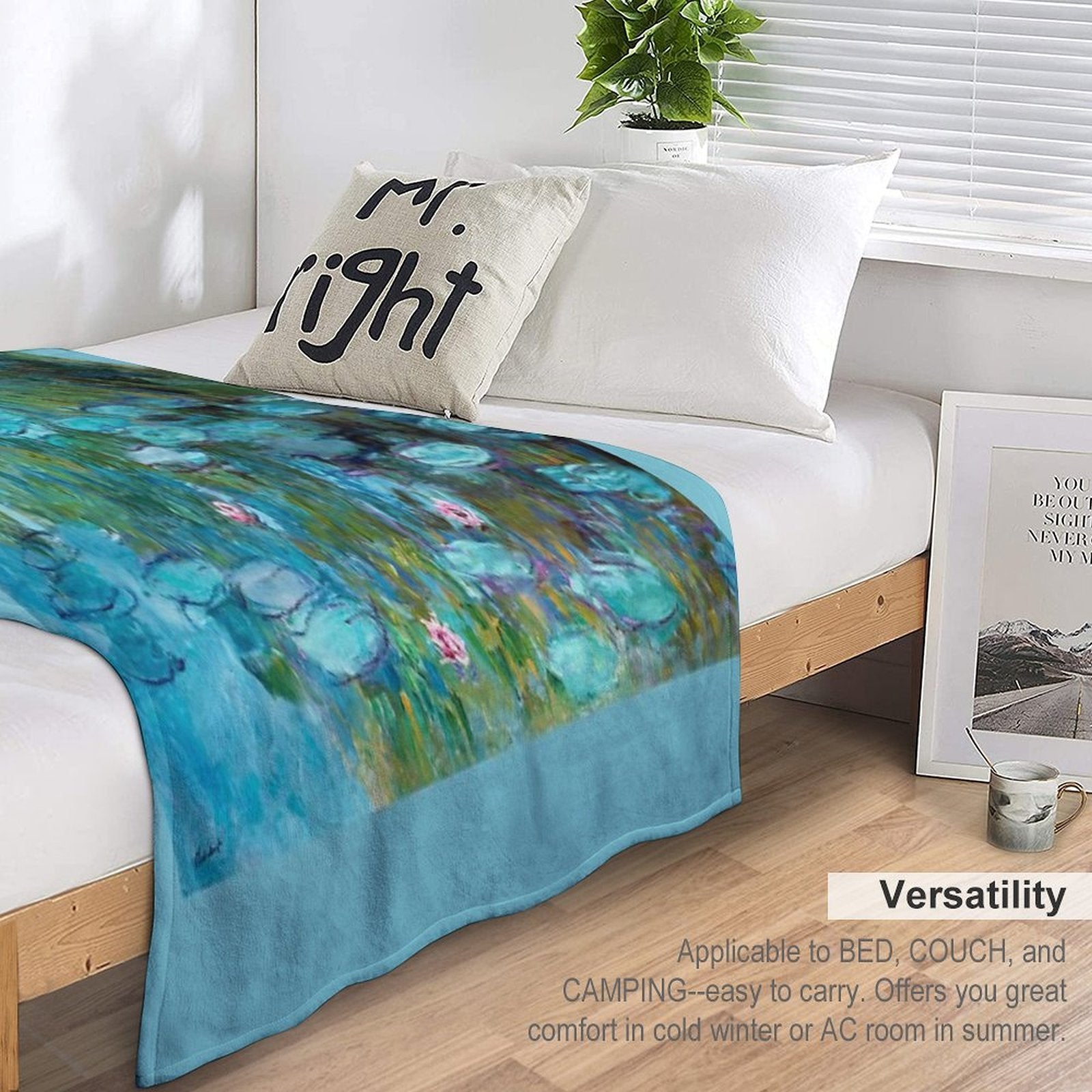 Claude Monet - Water Lilies - Nympheas Premium Throw Blanket