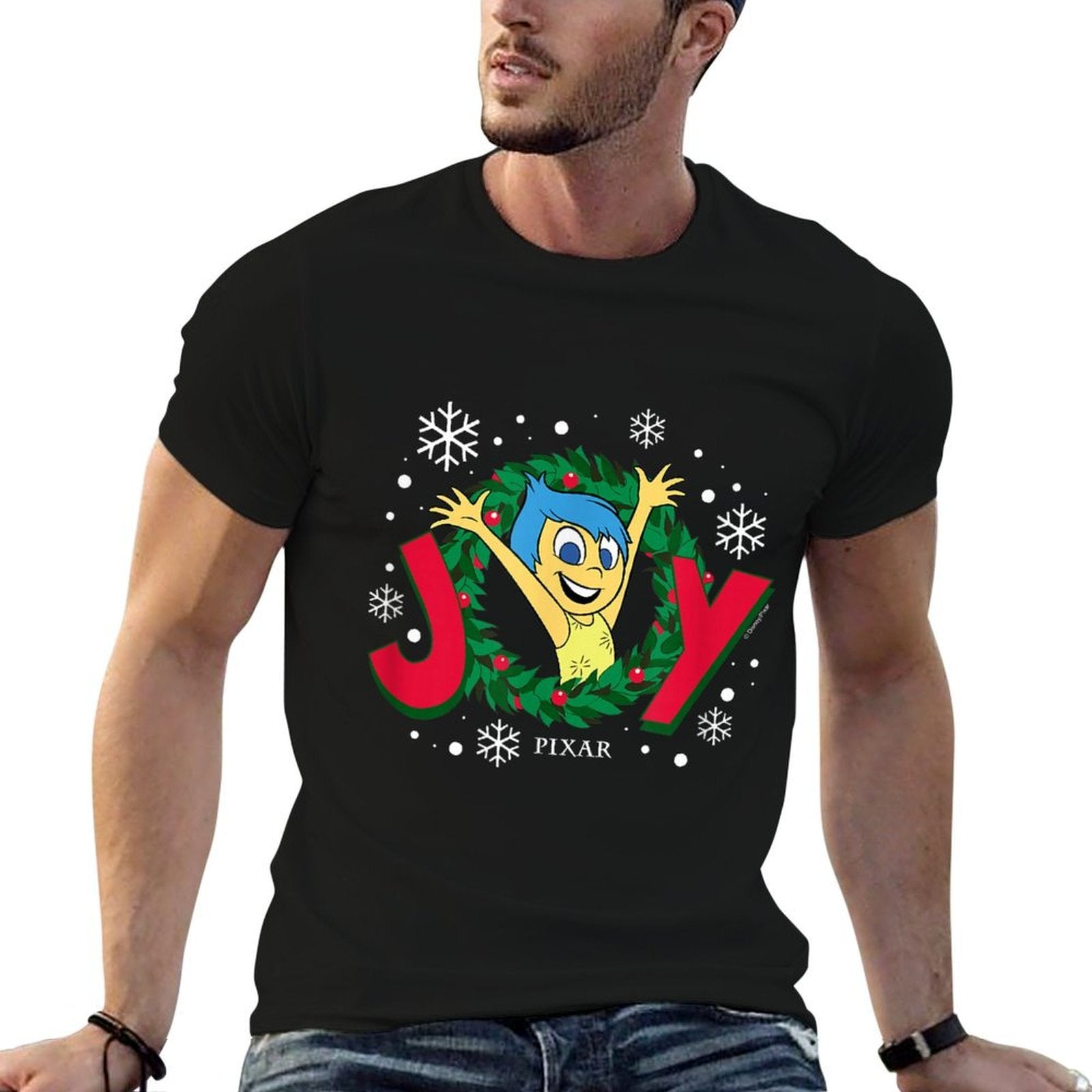 Inside Out 2 - Joy Christmas Wreath  Wrinkle-resistant T-Shirt