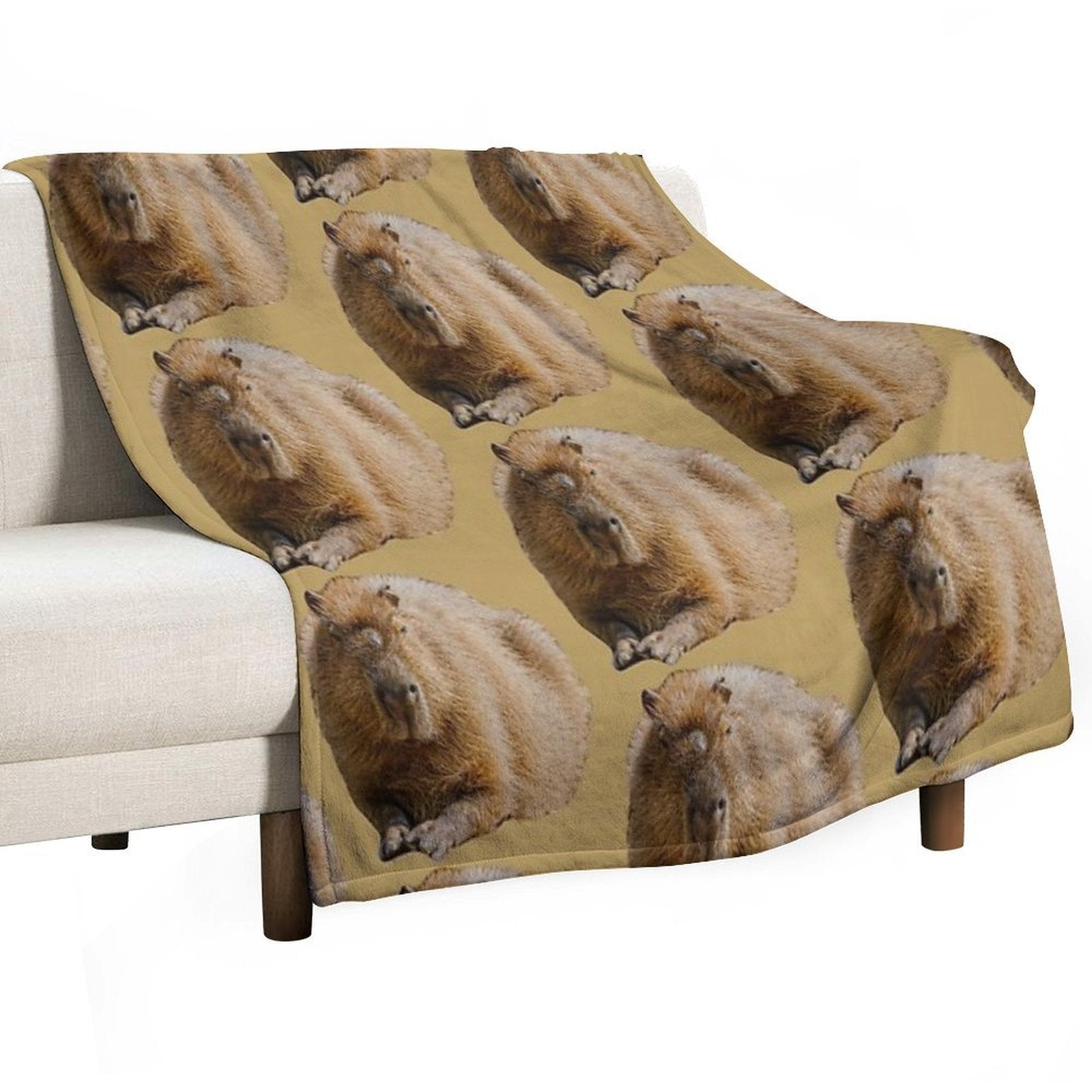 Capybara Dozing in The Sunshine Comfort Throw Blanket
