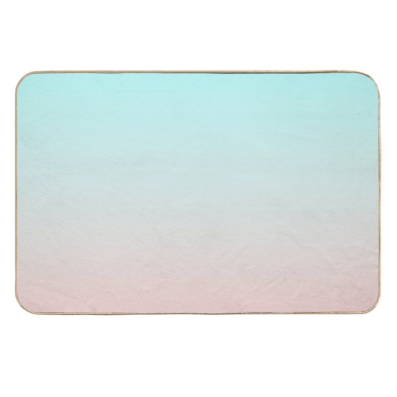 Dreamy Mint to Muted Coral Pastel Ombre  Stain-Proof Bath Mat