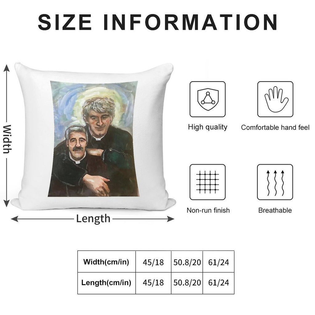 Entertaining Father Stone (Father Ted) Soft Hidden Zipper Throw Pillow