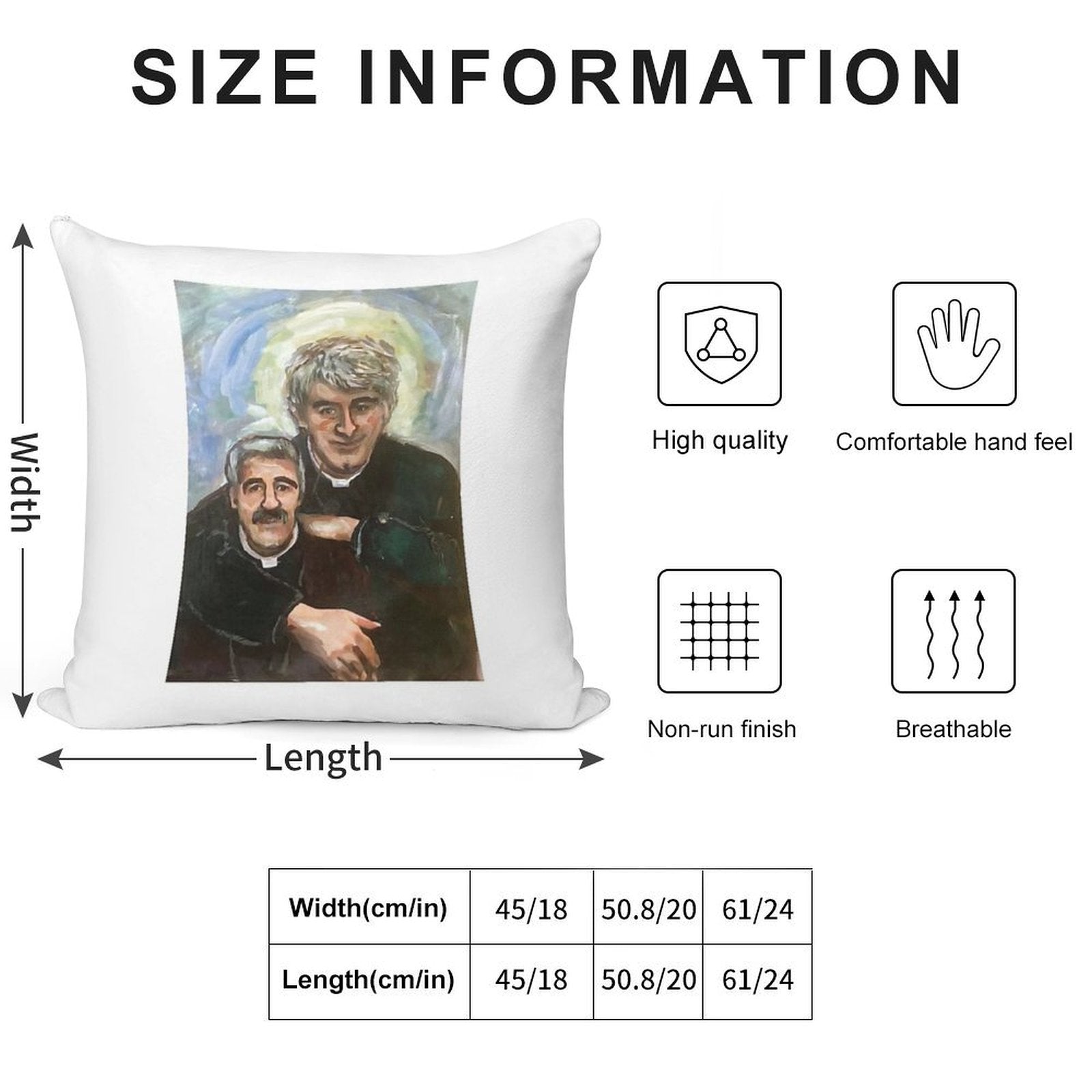 Entertaining Father Stone (Father Ted) Soft Hidden Zipper Throw Pillow