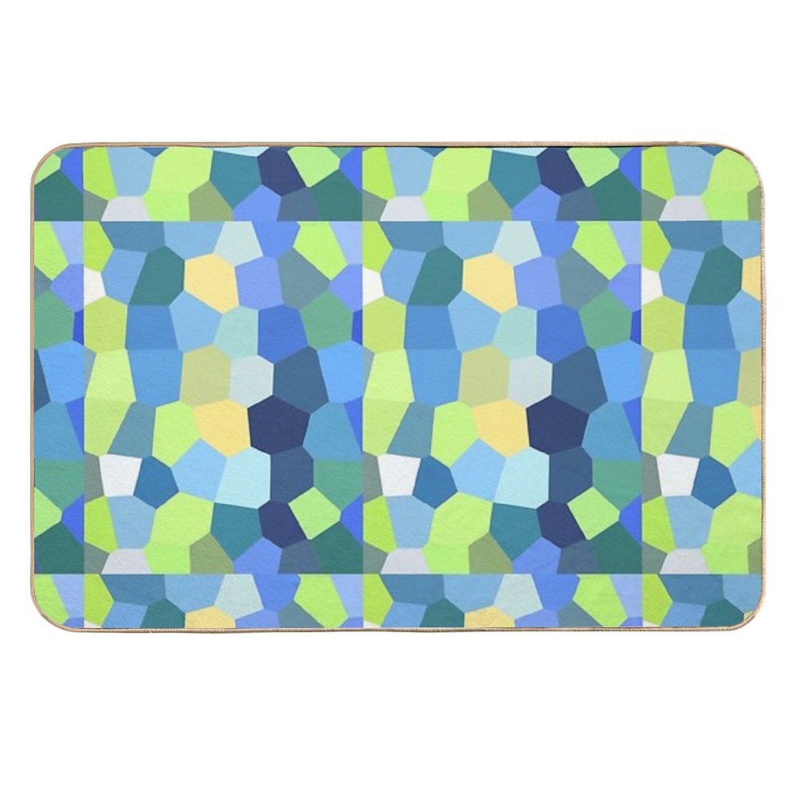 Colorful Mosaic Decorative Artwork III  Fade-Resistant Bath Mat
