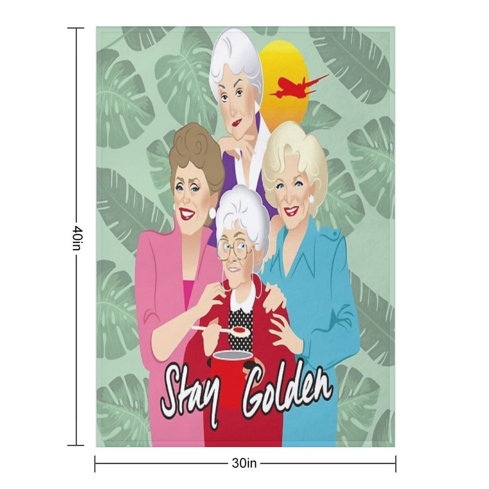 Stay Golden Sustainable Throw Blanket