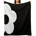 Bold Retro Contrast Flower Graphic Velvety-soft Throw Blanket