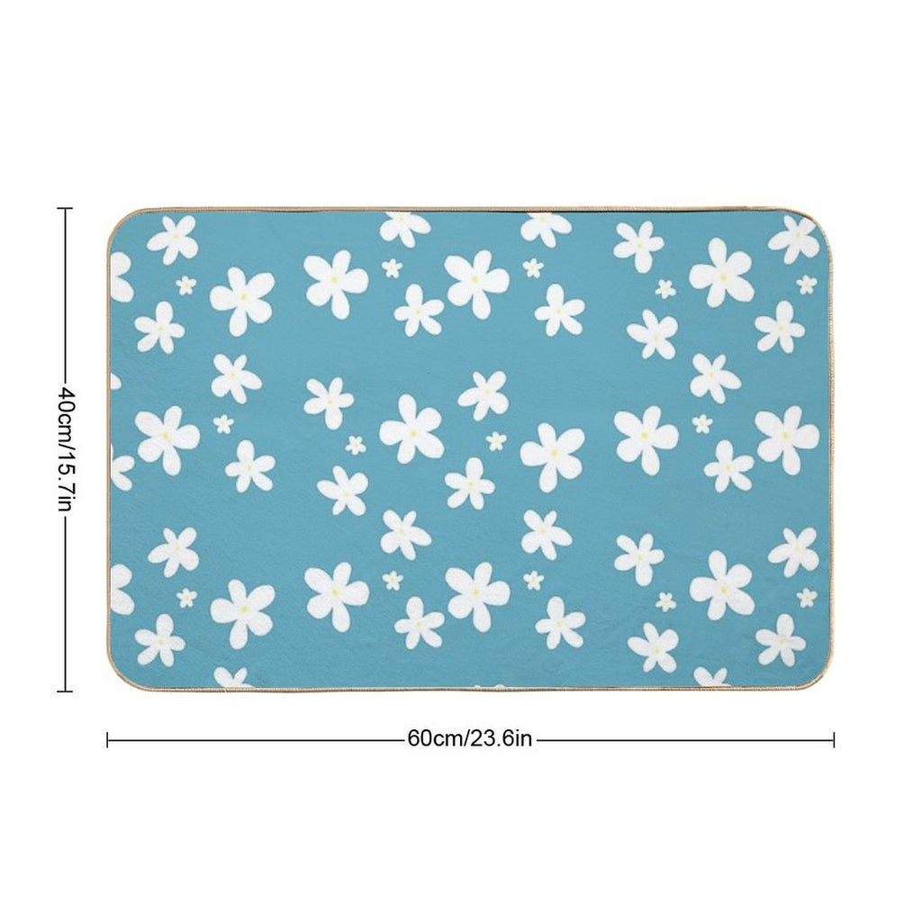 Daisy Pattern  Fade-Resistant Bath Mat
