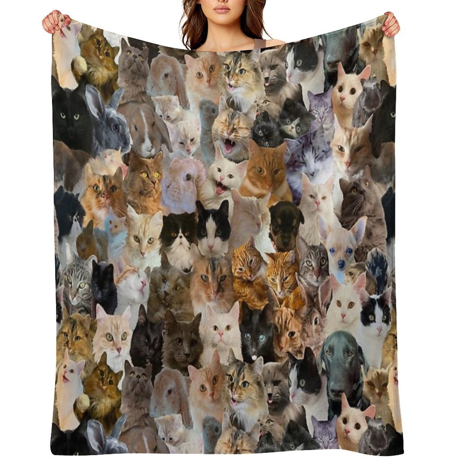 Animal Lover Pattern Eco-conscious Throw Blanket