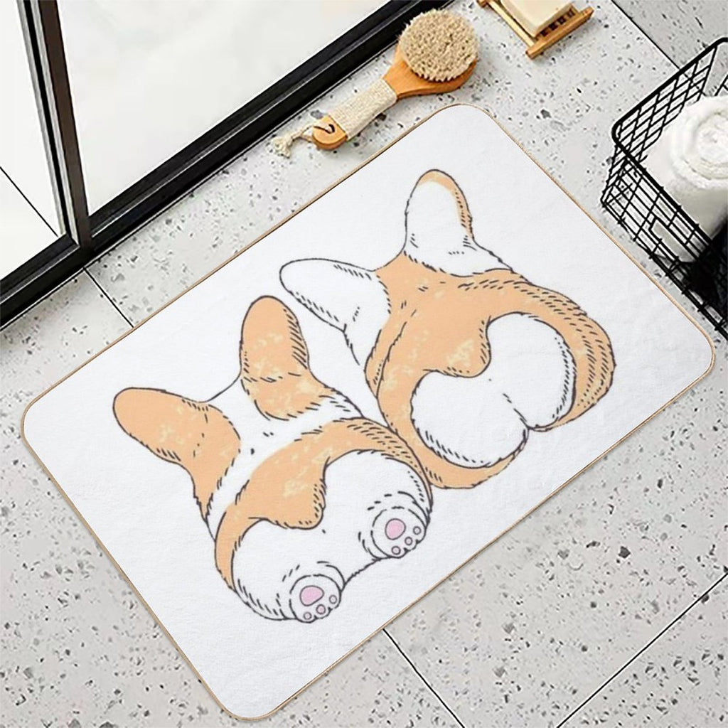Couple of Corgis  Multi-Purpose Bath Mat