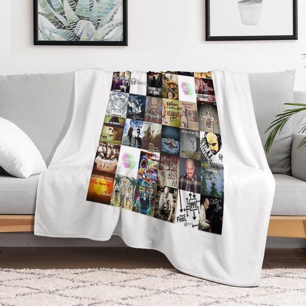 I Am Music Collage Wrinkle-free Throw Blanket