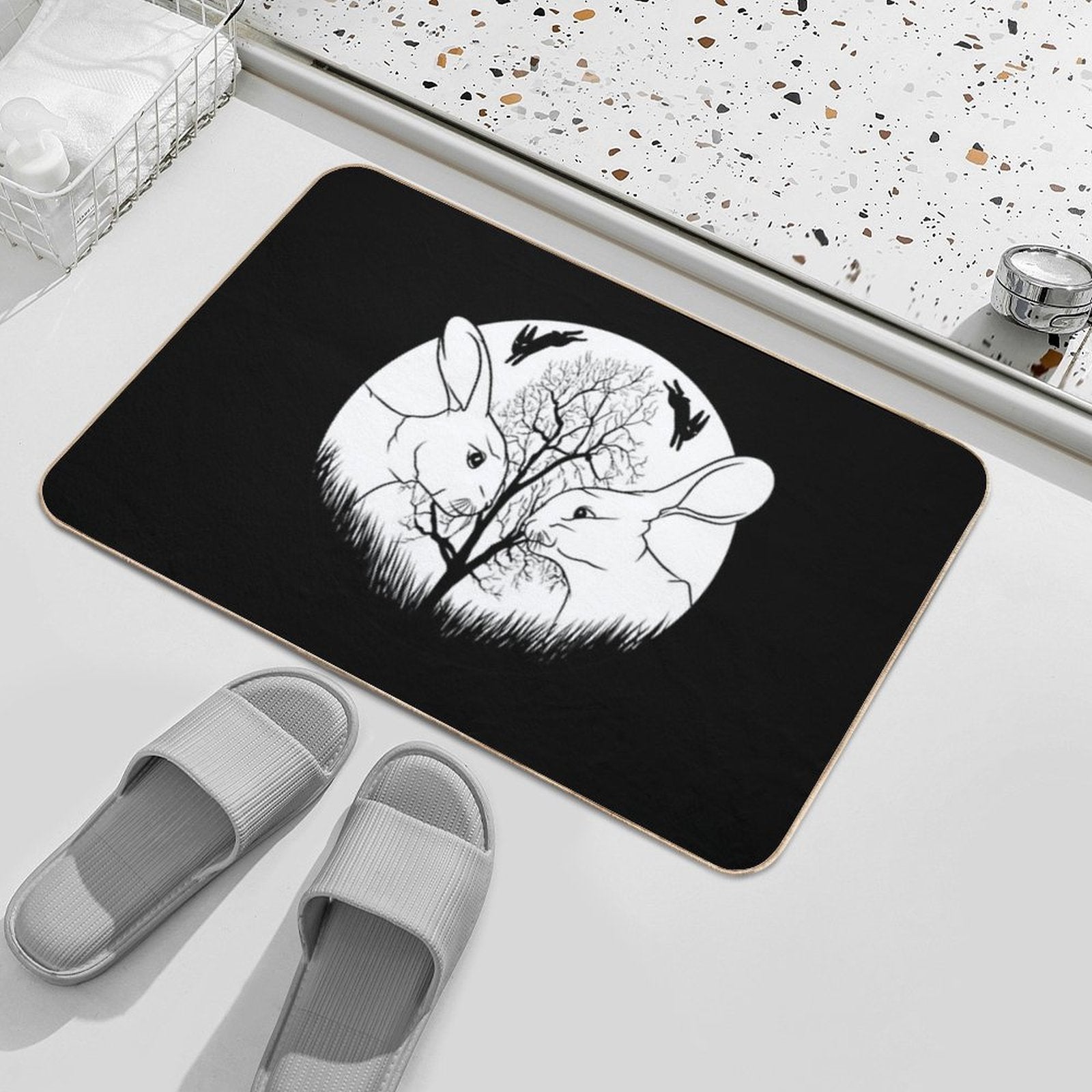Watership Down Rabbits  Toxin-Free Bath Mat