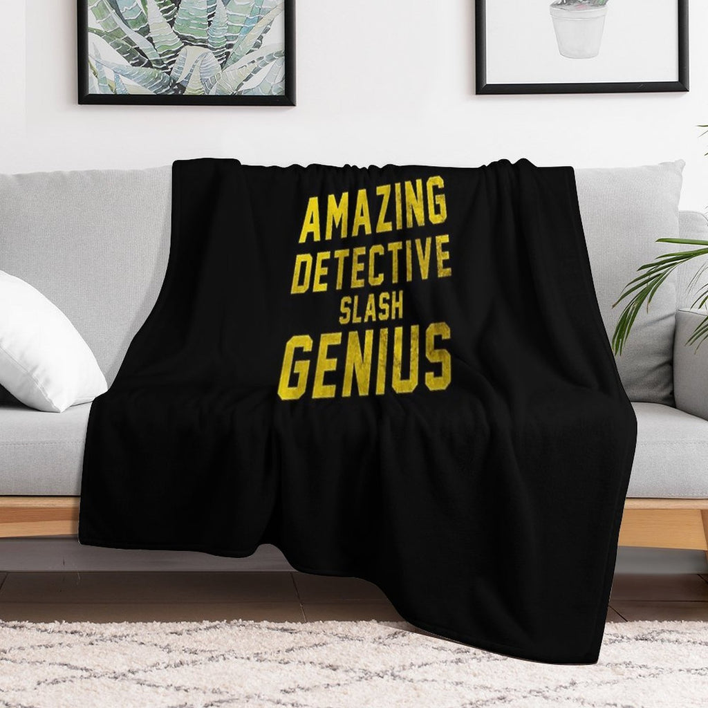 AMAZING DETECTIVE SLASH GENIUS Machine-washable Throw Blanket