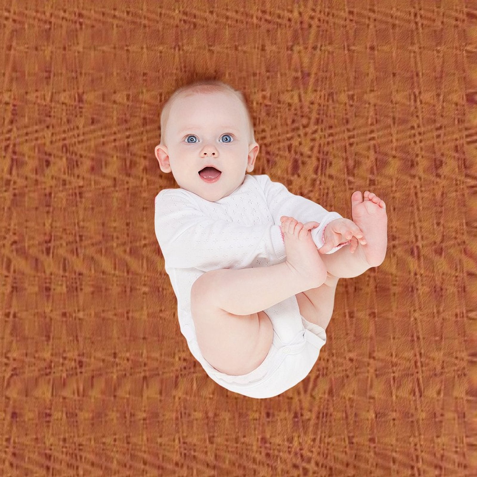 Orange Zig-zag Durable Throw Blanket