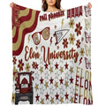Elon Collage Quick-dry Throw Blanket
