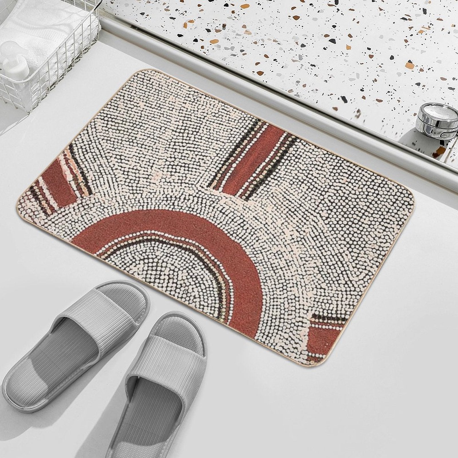 Awesome Aboriginal Dot Art  Stain-Proof Bath Mat