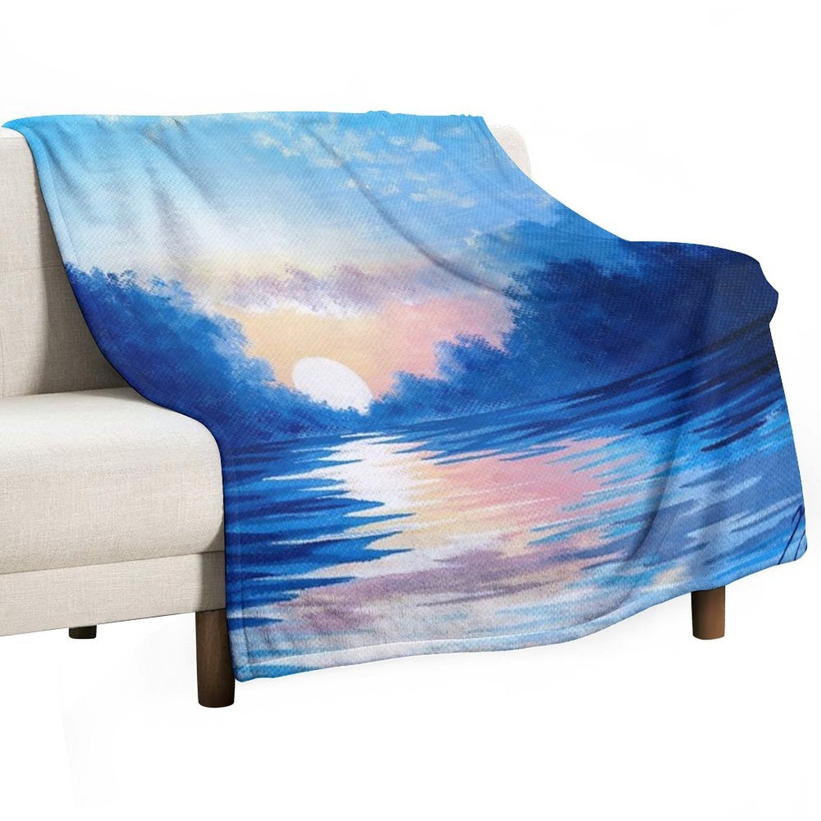 Blue Daybreak Durable Throw Blanket