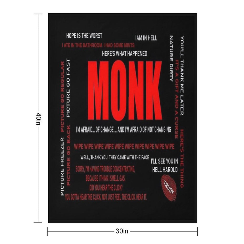 Monk Quotes Easy Care Throw Blanket