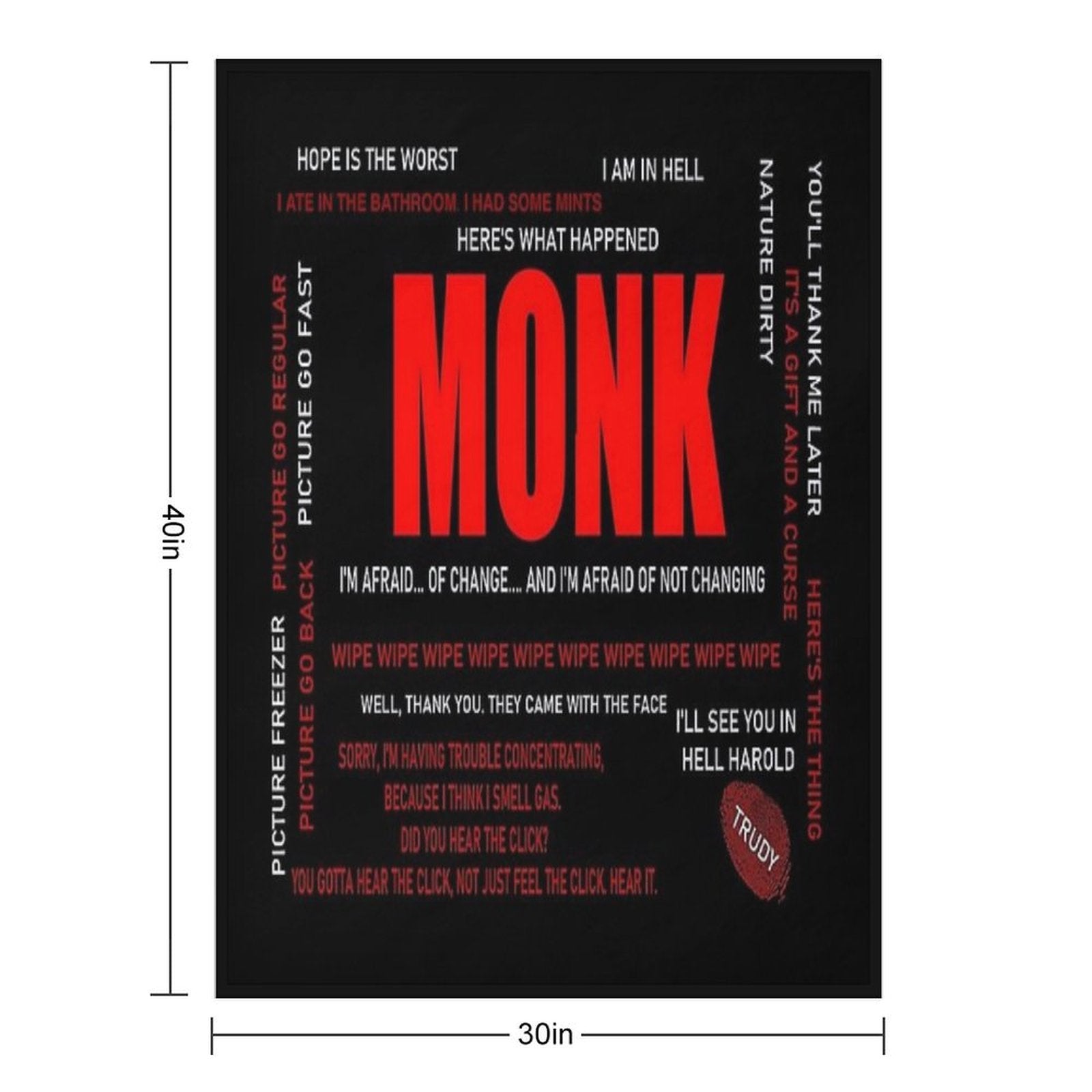 Monk Quotes Easy Care Throw Blanket