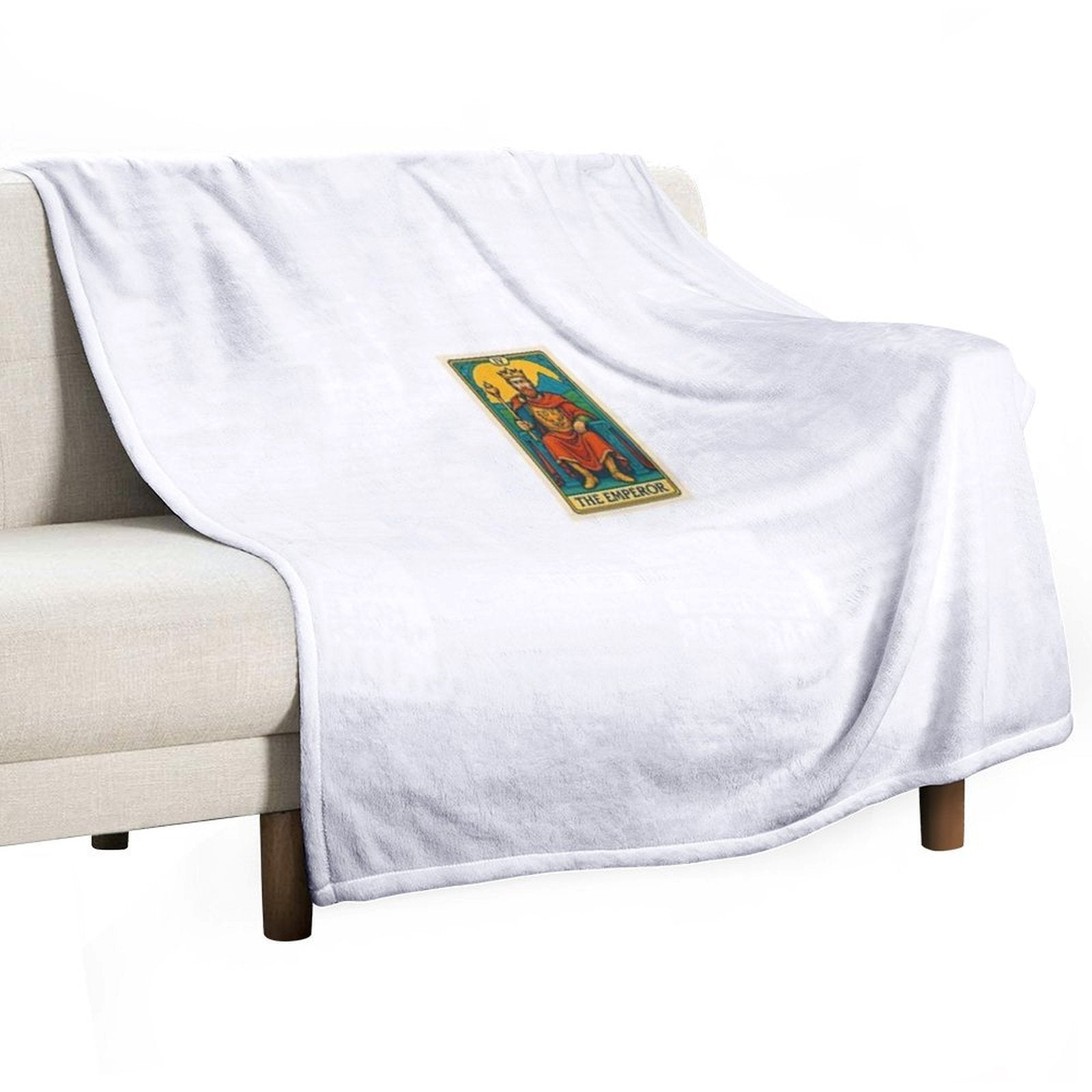 The Emperor – Colorful Tarot Illustration Anti-pilling Throw Blanket