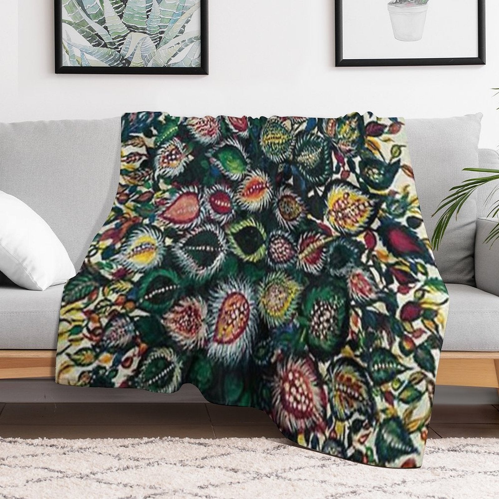 Feuilles - Seraphine Louis - Favourite Artists Collection Plush Throw Blanket