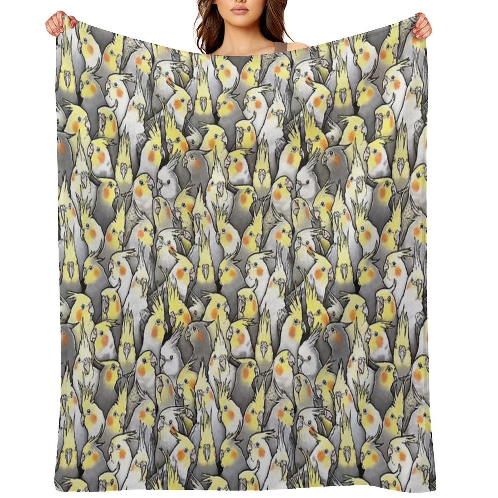 Cockatiels Galore Gift-ready Throw Blanket