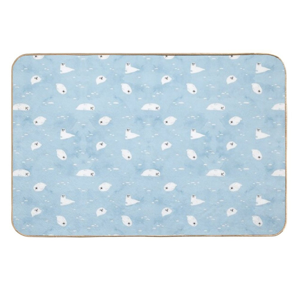 Baby Seal Pattern  Toxin-Free Bath Mat