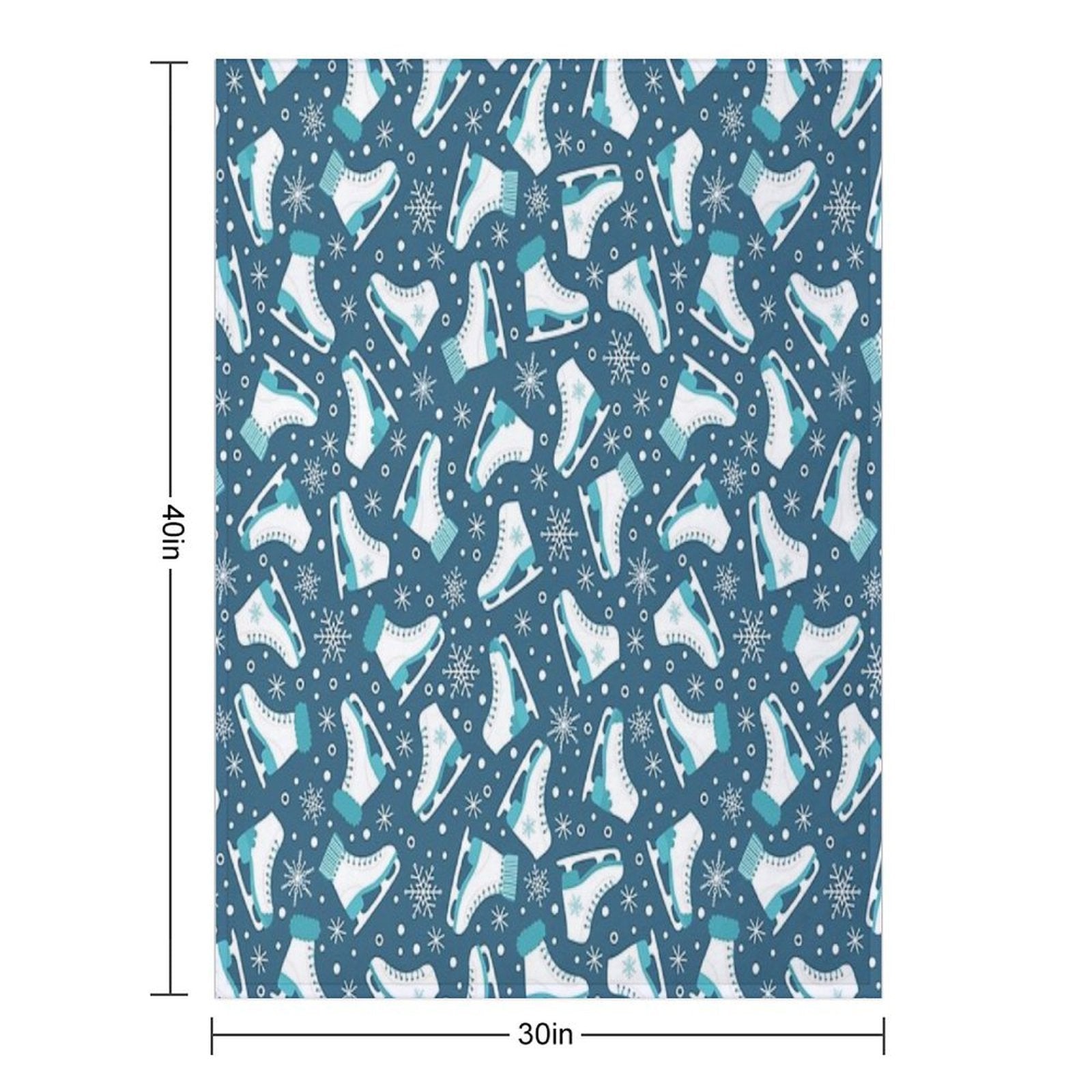 Ice Skates Travel-friendly Throw Blanket