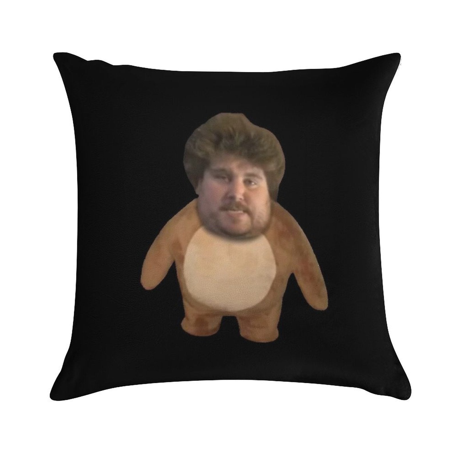 Teddy Reiner Soft Hidden Zipper Throw Pillow