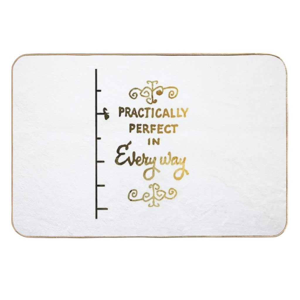 Practically Perfect in Every Way Inspired Silhouette  Dirt-Trapping Bath Mat