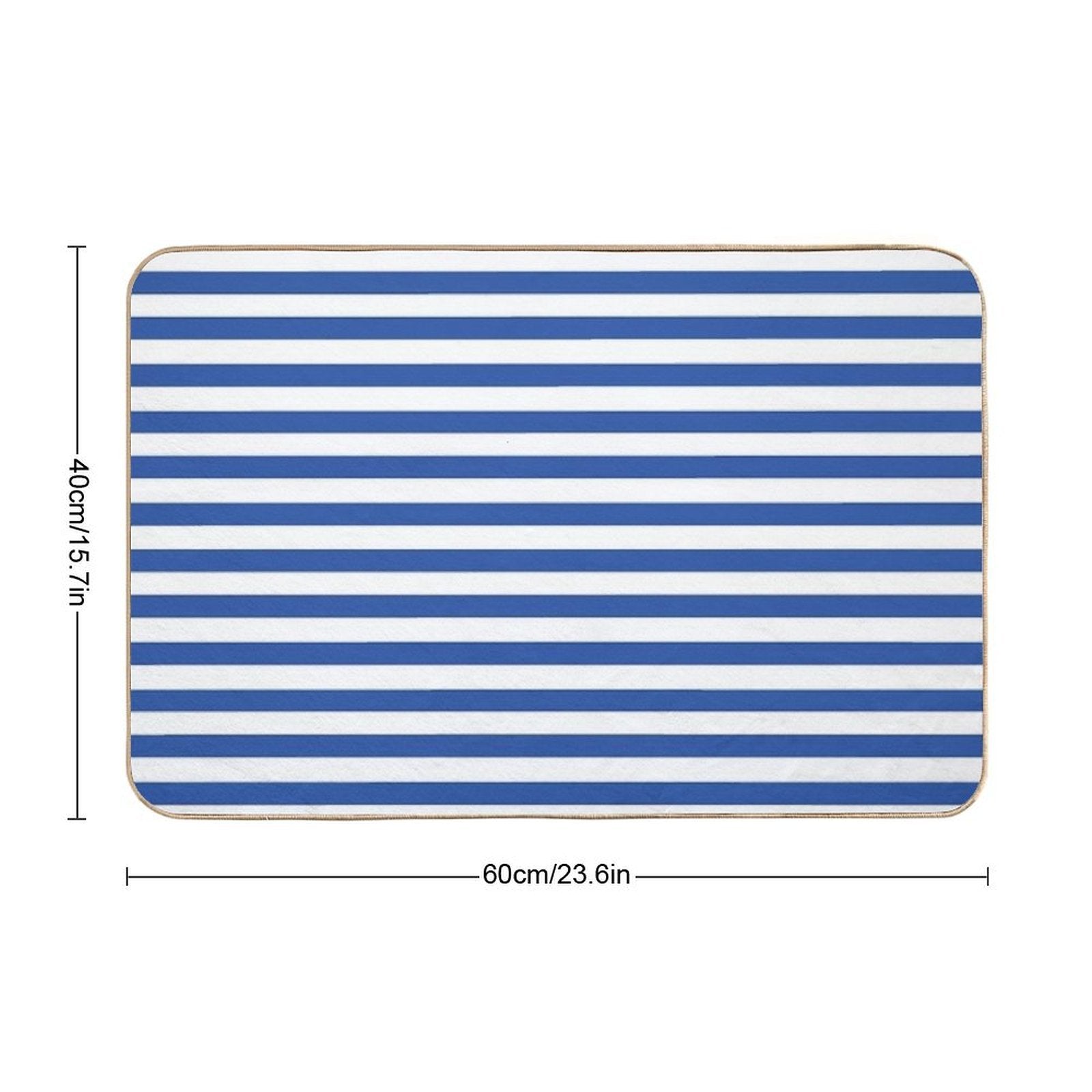 Blue And White Stripes  Long-Lasting Bath Mat