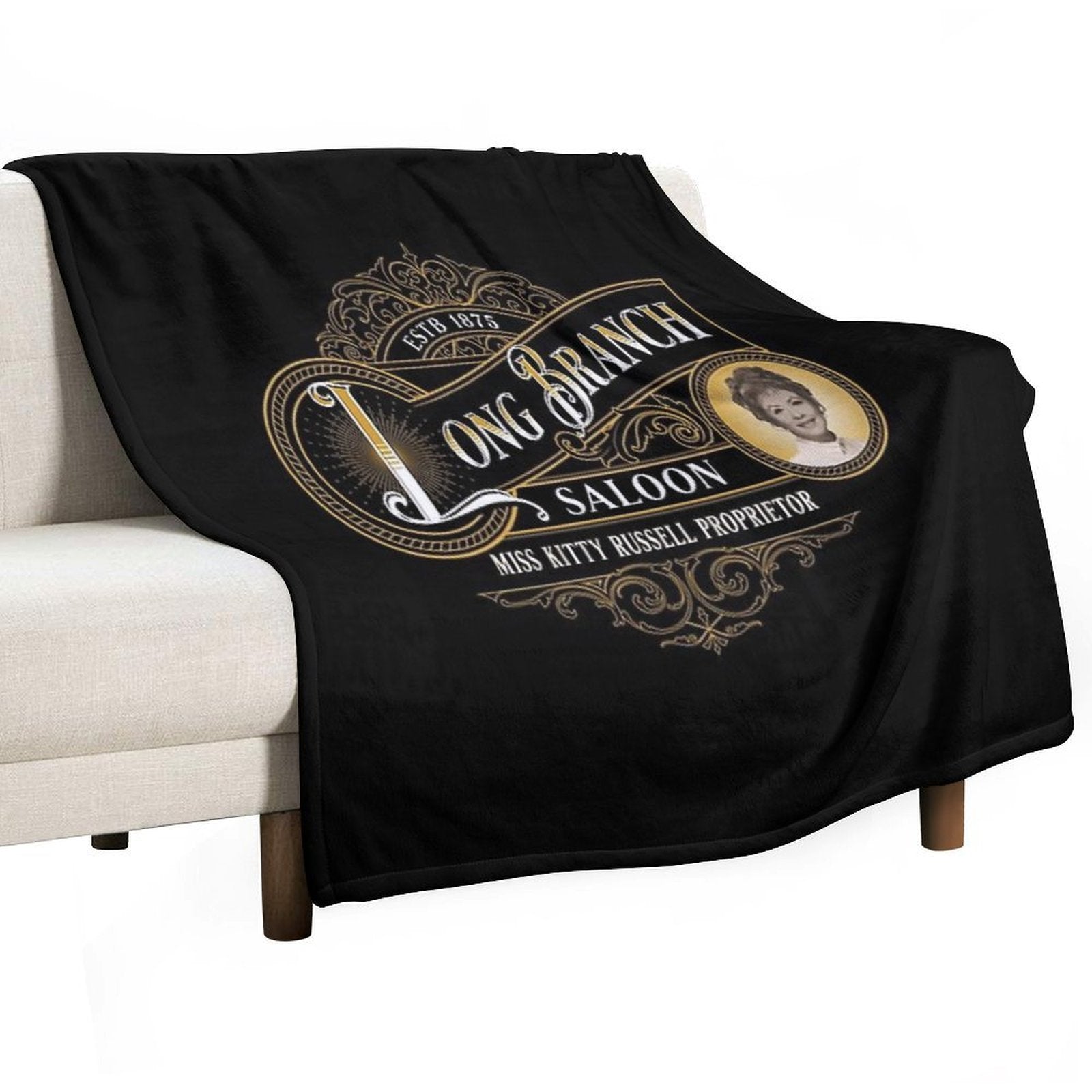Gunsmoke  Miss Kitty's Long Branch Saloon Western Compact Throw Blanket