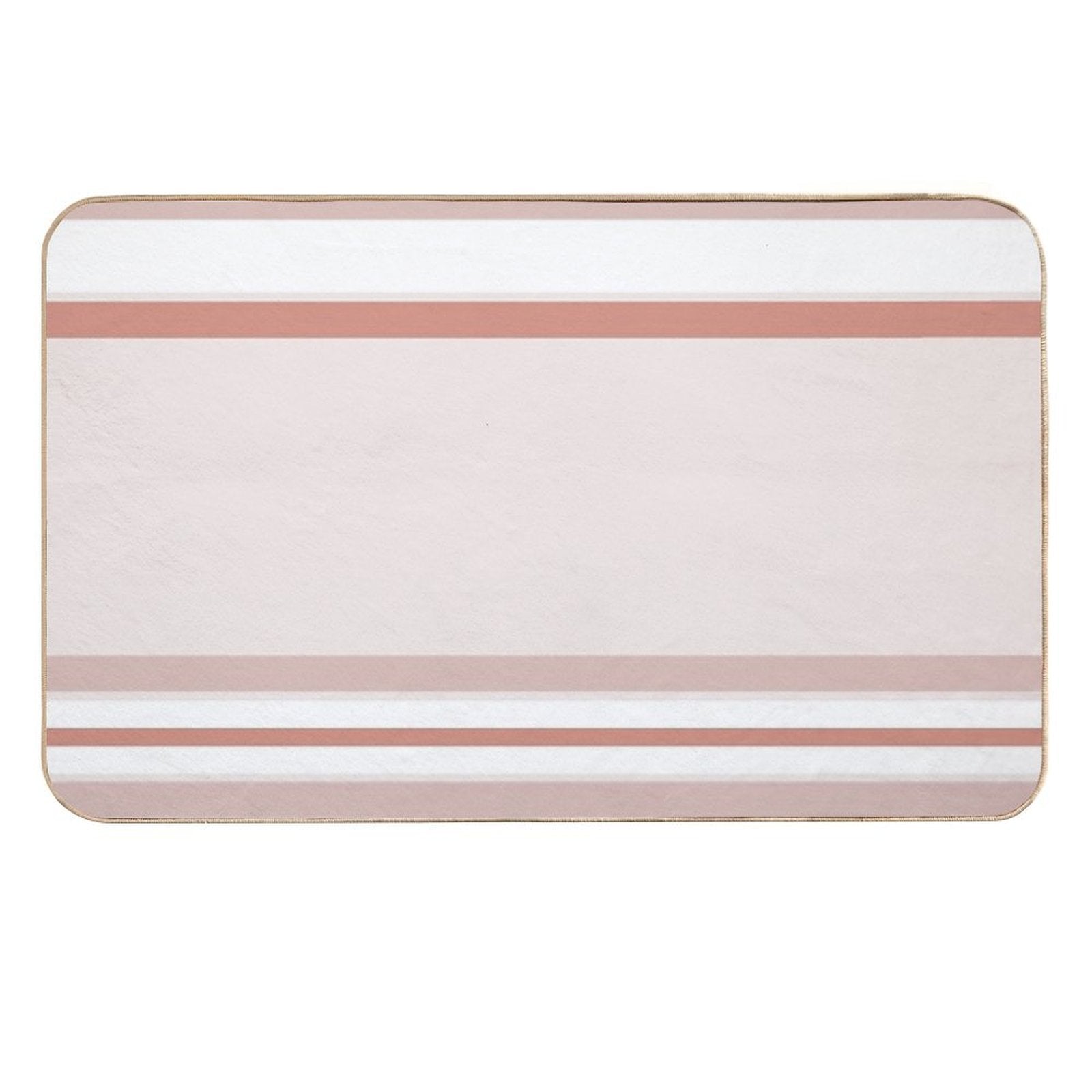 Line Art Neutral Peach  Eco-Friendly Bath Mat