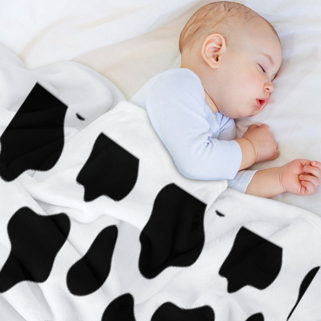 Cow Spots Pattern Cows Animal Print Machine-washable Throw Blanket