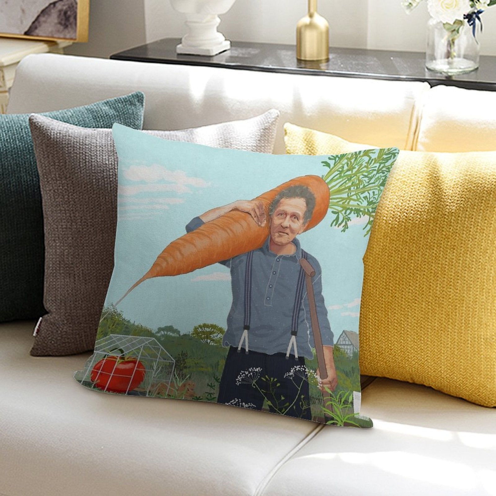 Monty Don Soft Reinforced Edging Throw Pillow