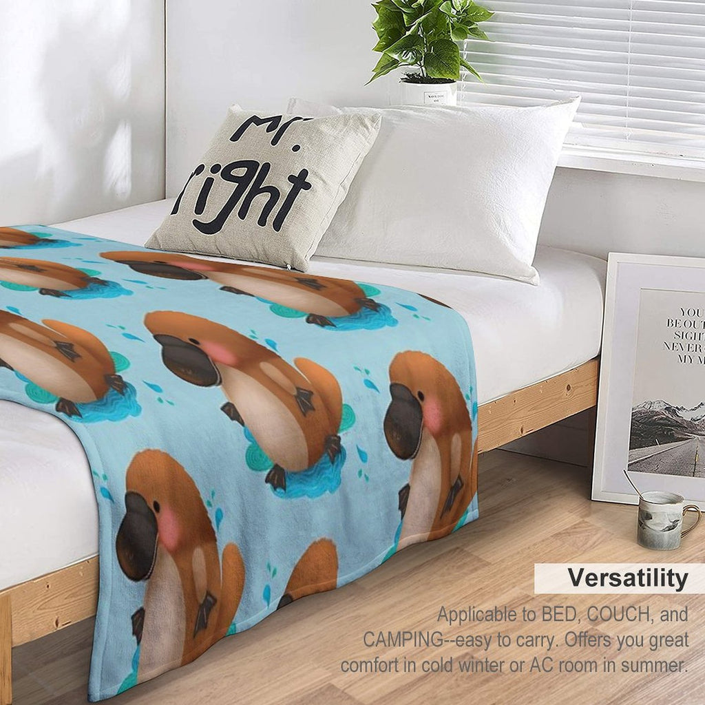 Platypus Puggle Versatility Throw Blanket