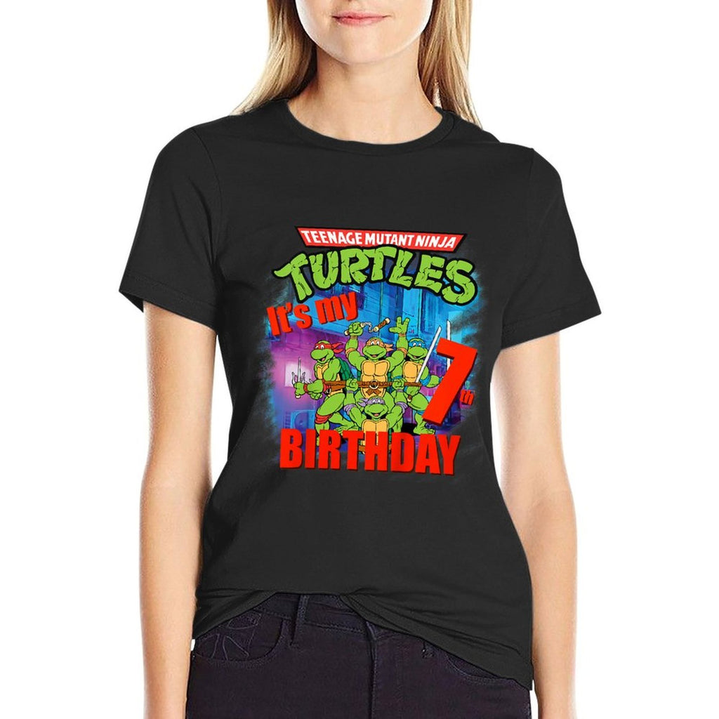 Mademark Xnage Mutant Ninja Turtles - Originalnage Mutant Ninja Turtles 7th Birthday  High-quality Stitching T-Shirt