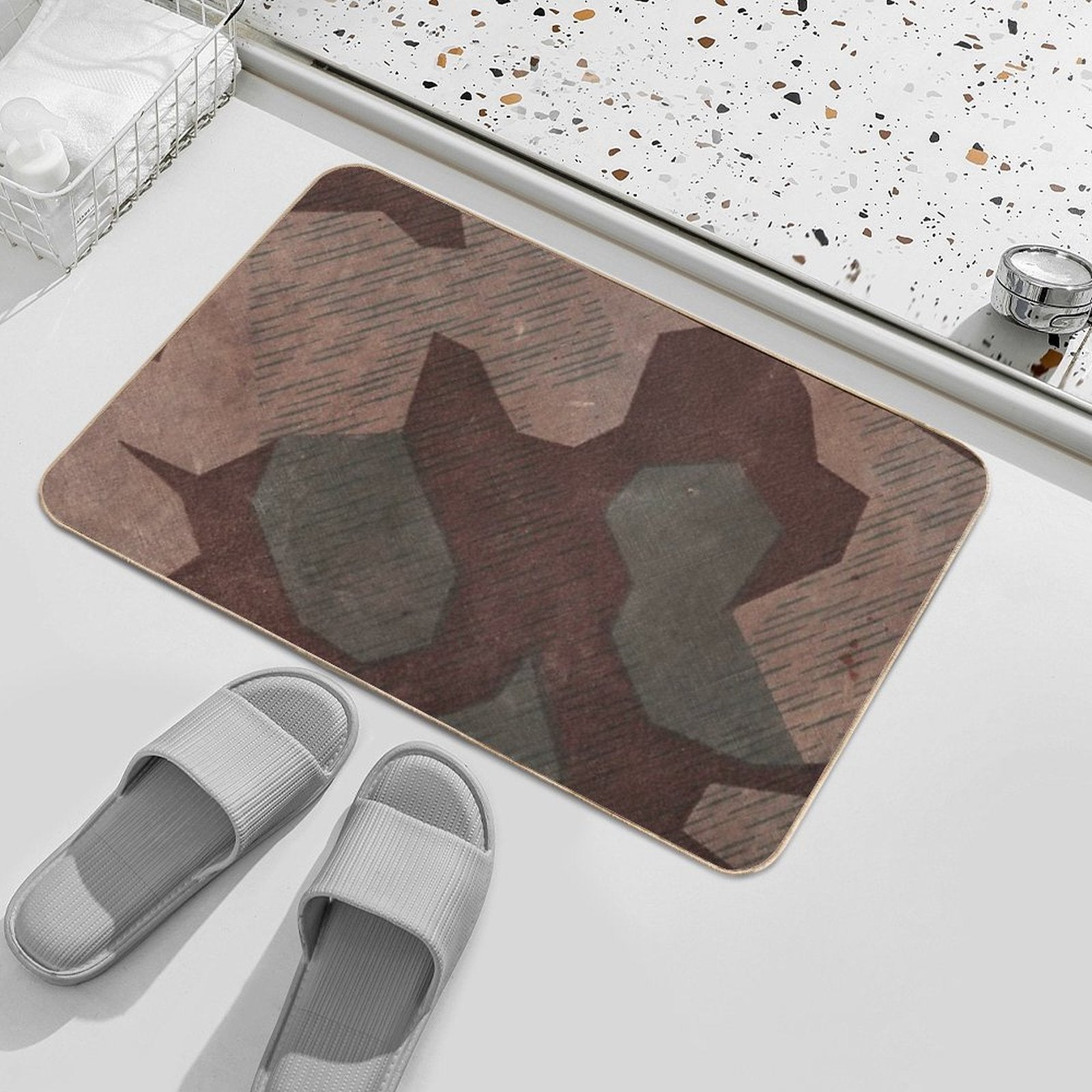 Splintertarn German Ww2 Camouflage (Version 1)  Easy Maintenance Bath Mat