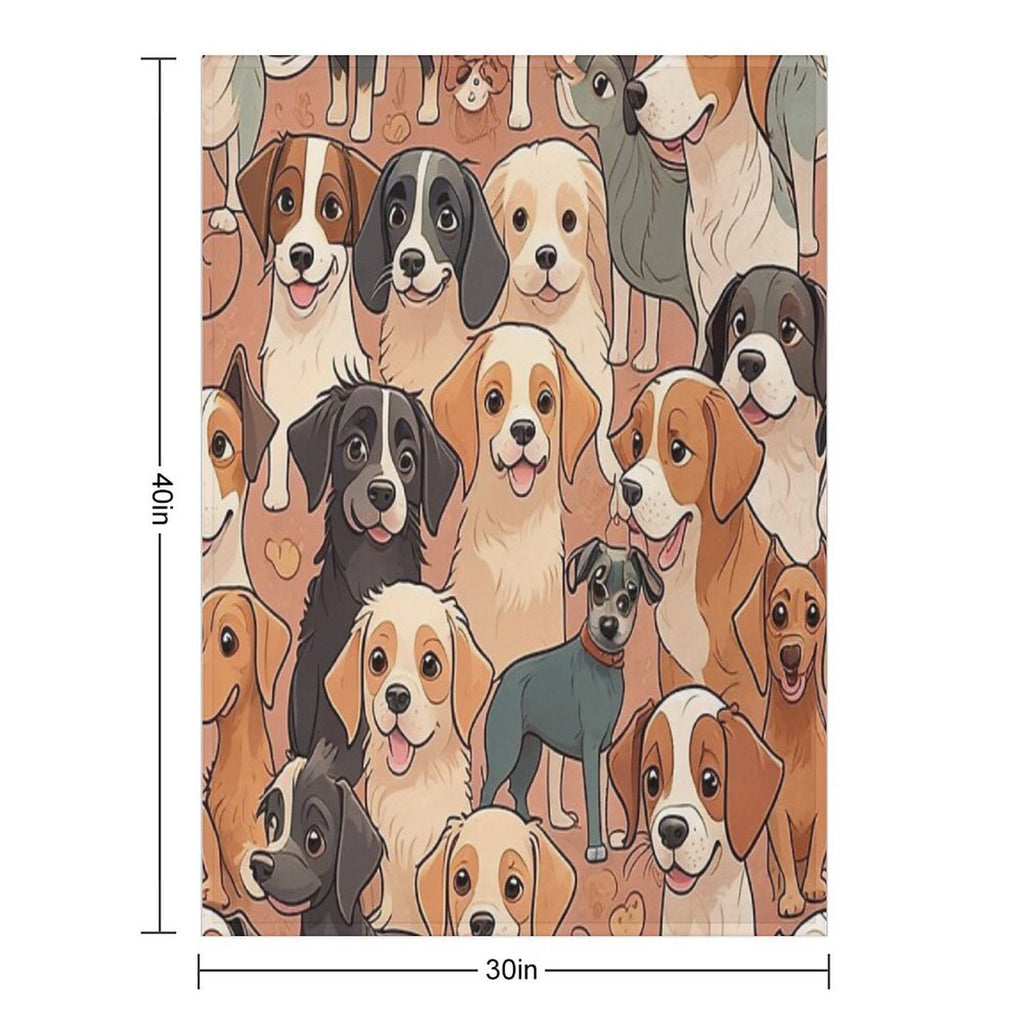 Dogs Multi-functional Throw Blanket