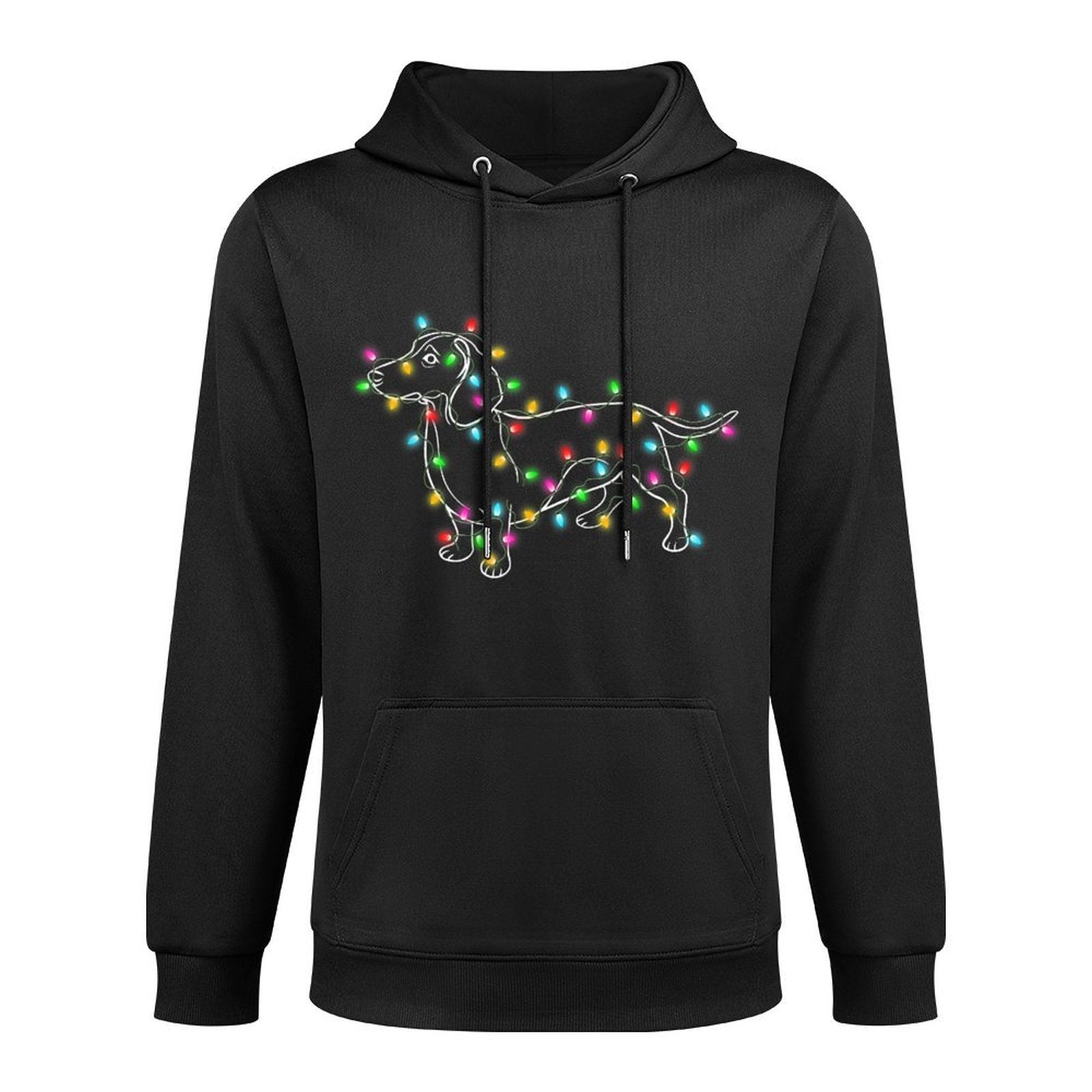 Dachshund Dogs Tree Christmas Sweater Xmas Gifts For Pet Dog for Men Women Kids Versatile Streetwear Hoodie