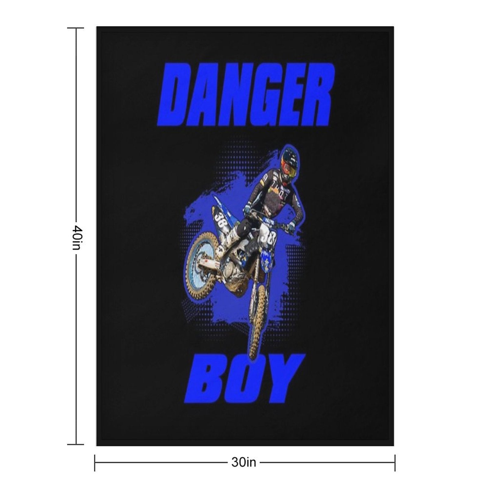 DANGERBOY 38 - Motocross And Supercross Fan Art Travel-friendly Throw Blanket