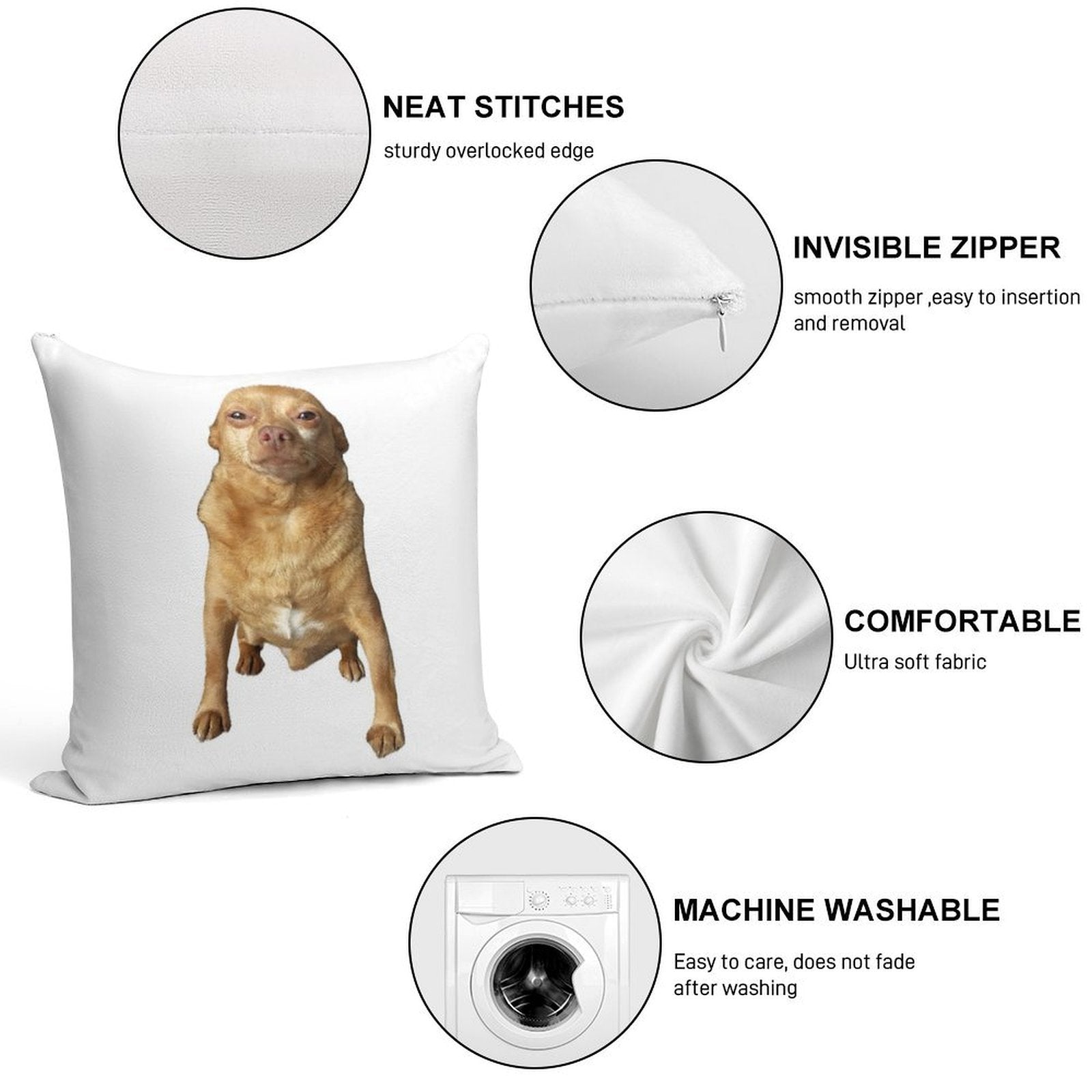 Mighty Mouse Soft Decorative Cover Throw Pillow