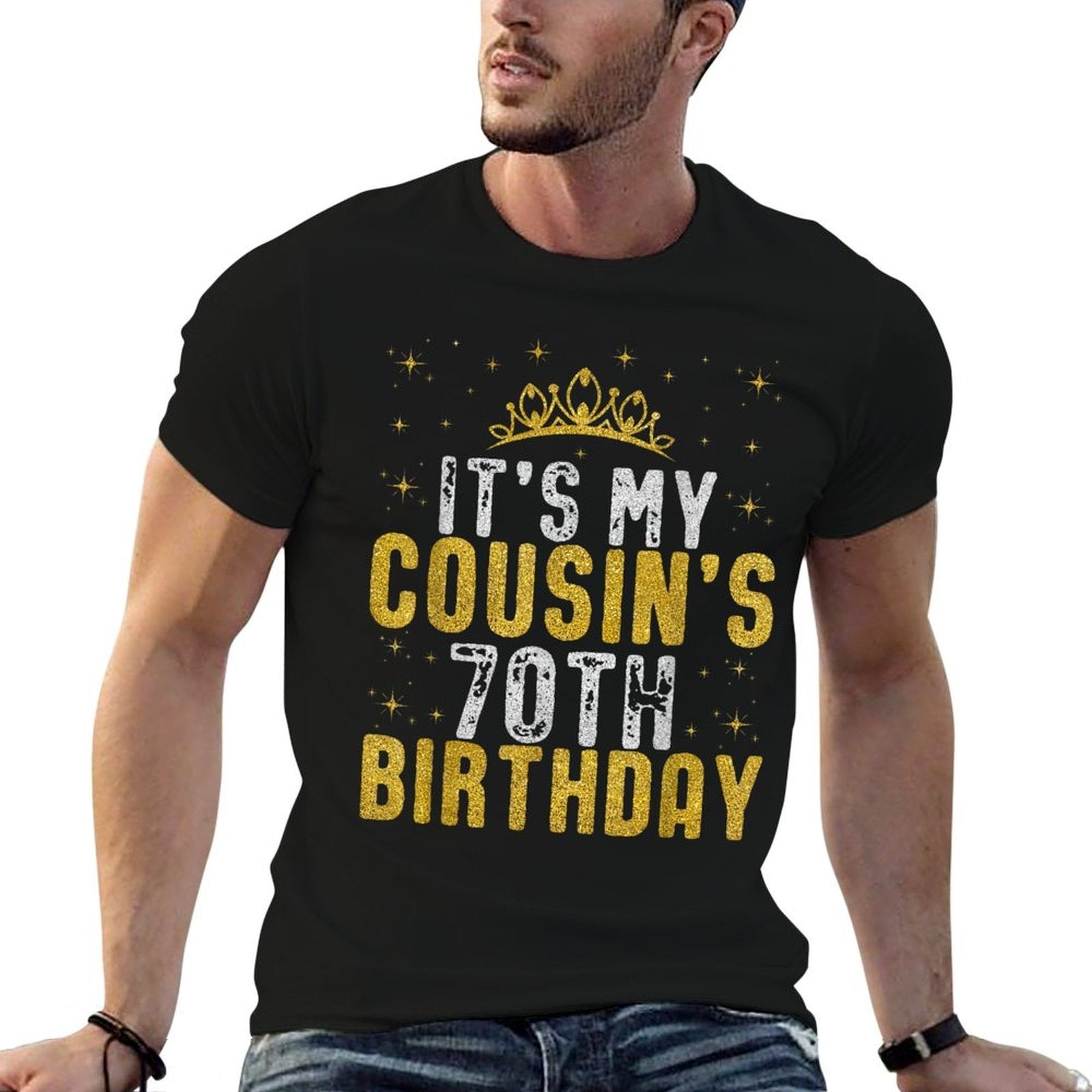 Happy It&#39;s My Cousin&#39;s 70th Birthday 1955 70 Years Old  Slim-fit Cut T-Shirt