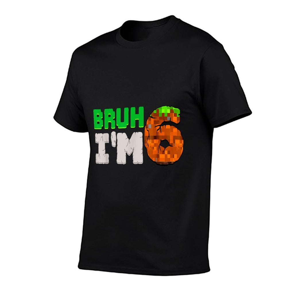 Birthday Boy It's My 6th Birthday I'm 6 Year Old Gamer Pixel  Polyester Blend T-Shirt
