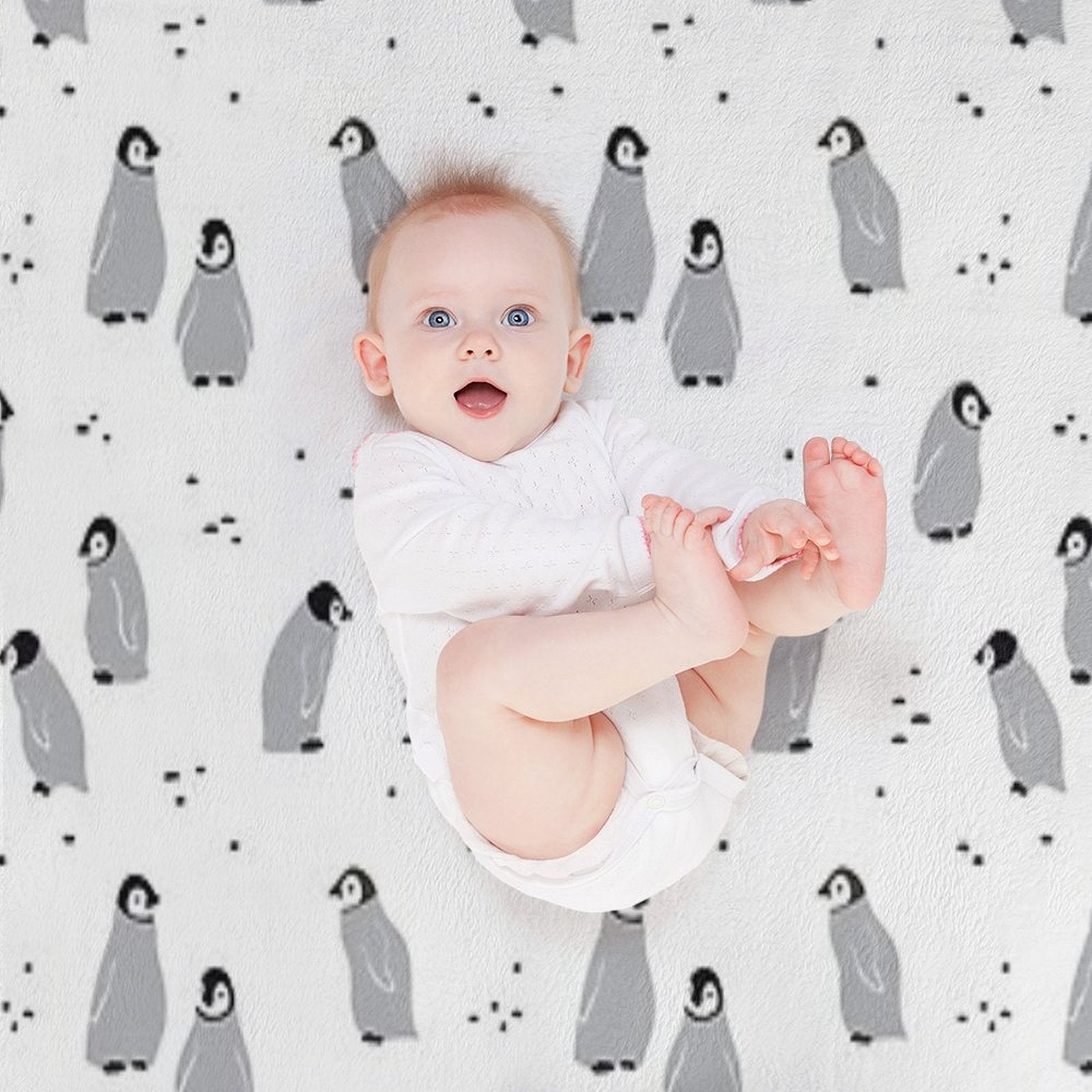 Baby Emperor Penguin Chicks Easy Care Throw Blanket